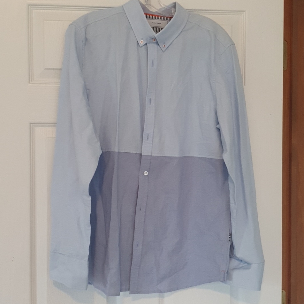 FIVE Four color blocked button down